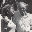 Fred Ross, Sr. with his daughter Julia during his birthday in 1985