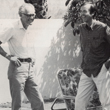 Fred Ross, Sr. with his sons Fred Jr. and Rob during his Birthday in 1985